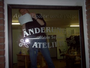 Fensterbeschriftung